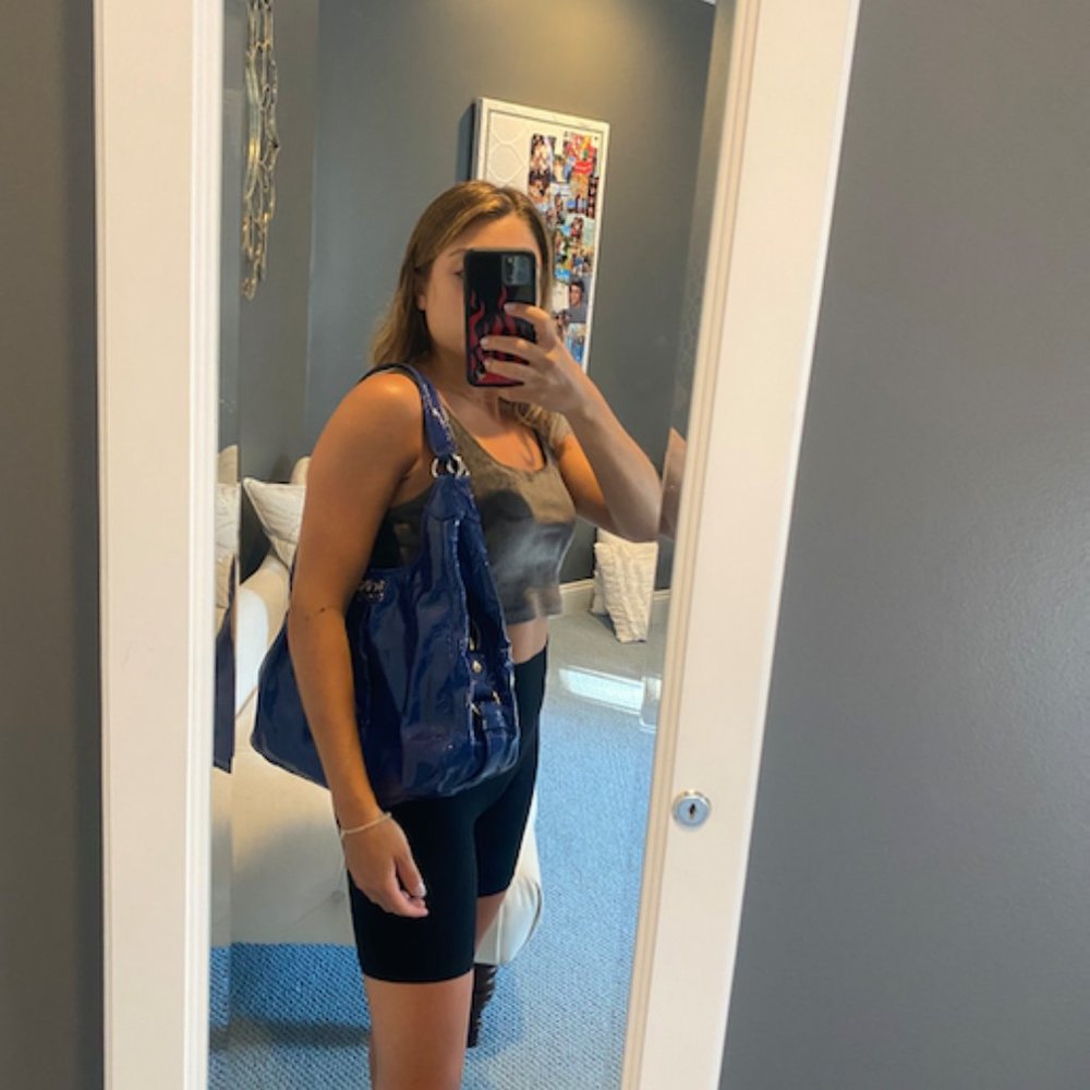 Coach Maggie Madison in ultramarine blue